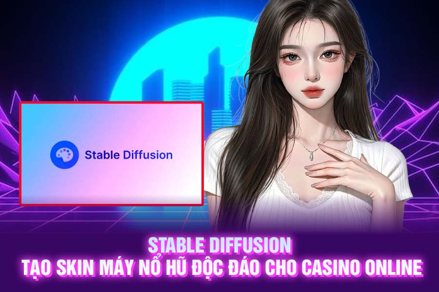Khám phá Stable Diffusion, công nghệ AI đột phá giúp tạo ra các skin máy Nổ Hũ độc đáo và sáng tạo cho casino online, nâng tầm trải nghiệm người chơi.