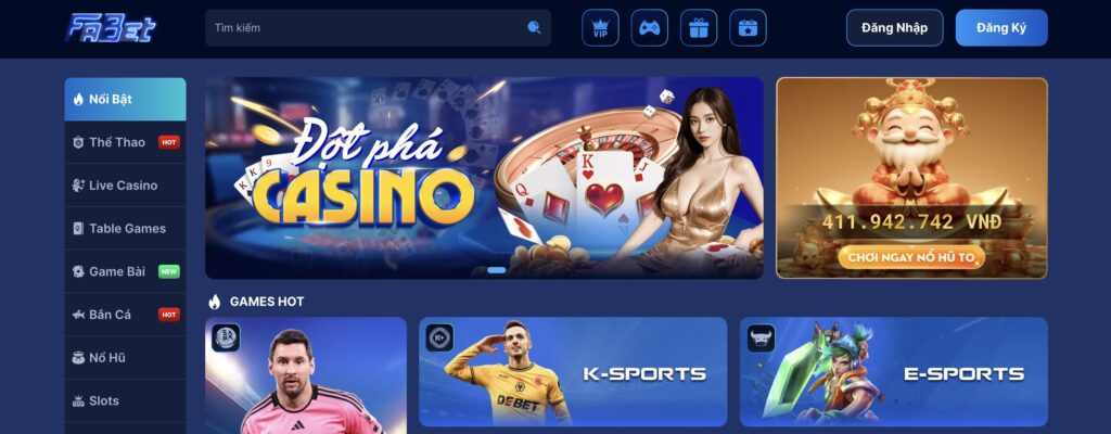 Giao diện nhà cái FaBet